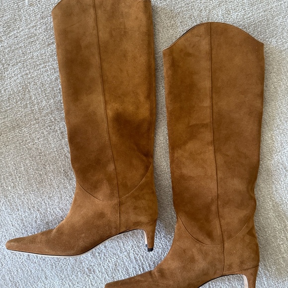STAUD WESTERN WALLY BOOT TAN SUEDE - Picture 2 of 5